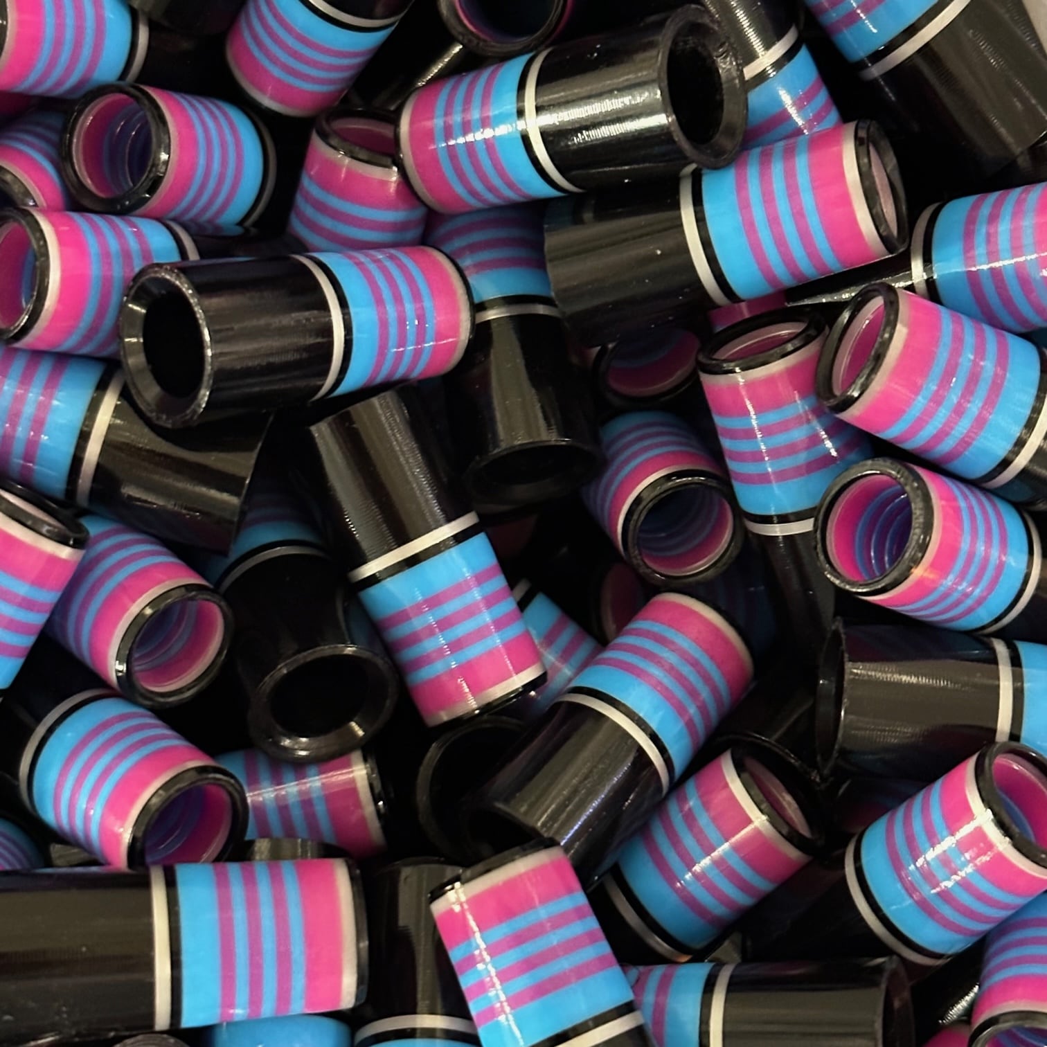 Black Pink Blue Silver Custom Ferrules - Buckets