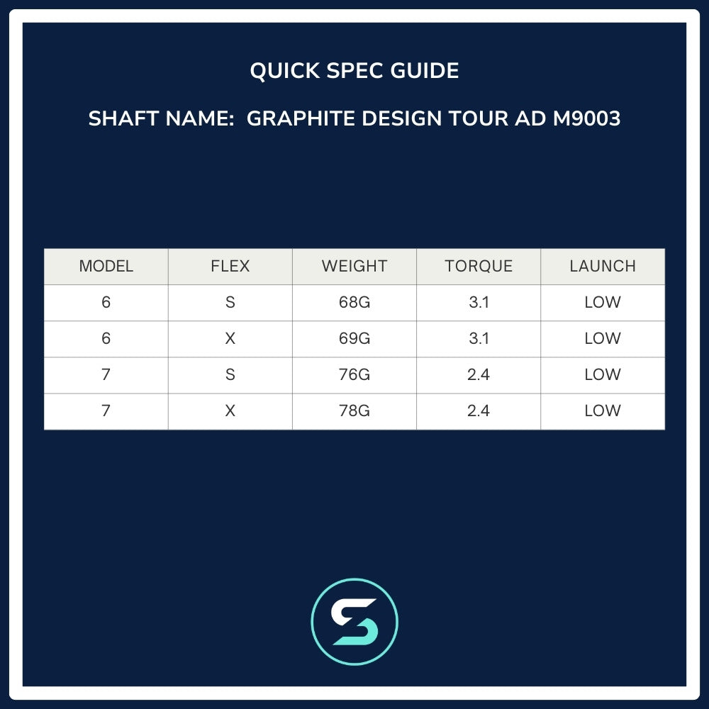 Graphite Design Tour AD M9003 Wood Shaft Spec Chart