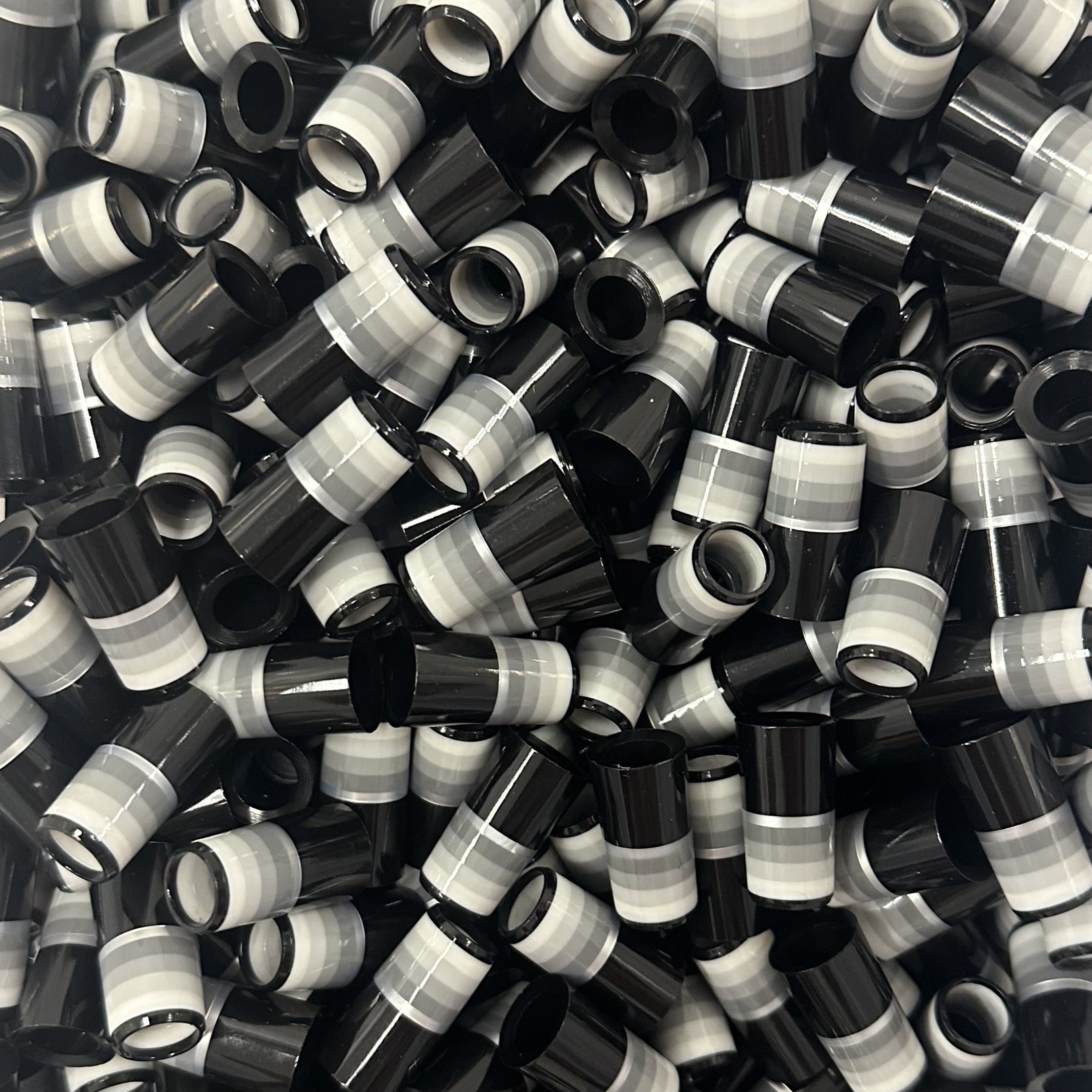 Gray Monochrome Series Ferrules - Black Base
