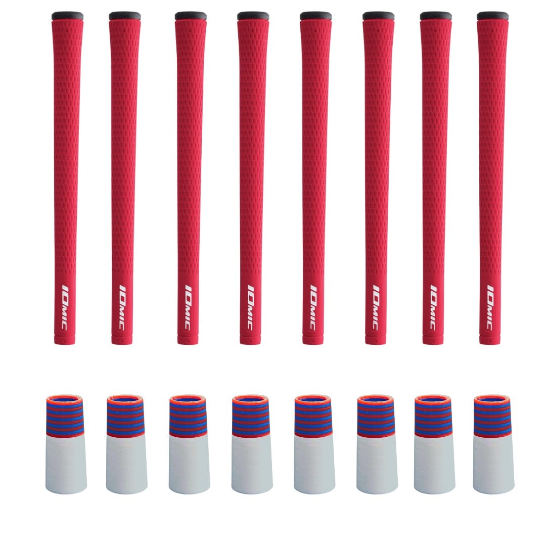 Iomic Sticky 2.3 Coral Red Grip + Ferrule Kit - The Patriot