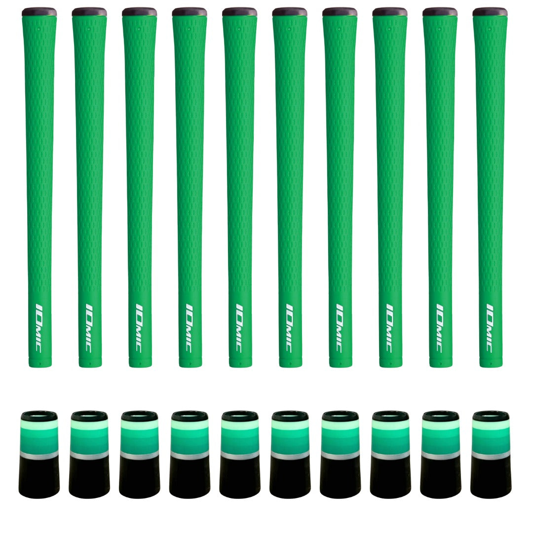 Iomic Sticky 2.3 Green Grip & Ferrule Colorway Kit - Green/Black Monochrome 10 Piece Kit