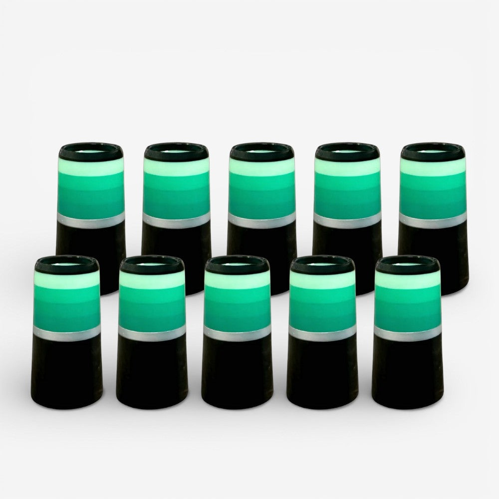 Monochrome – Green (Black Base) Ferrules