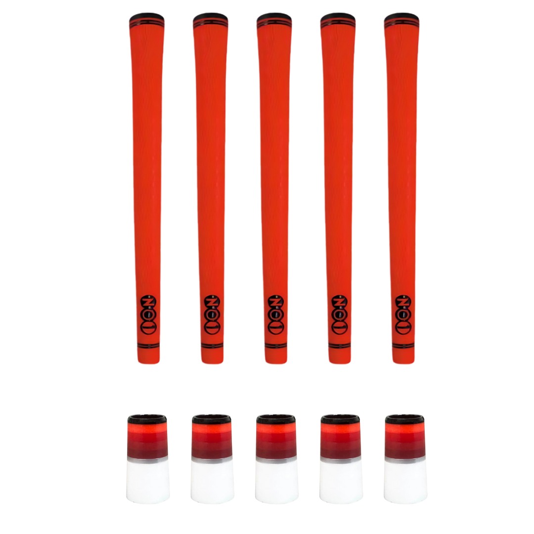 NO1 50 Series Red Grip & Ferrule Colorway Kit - Red/White Monochrome 5 Piece Kit