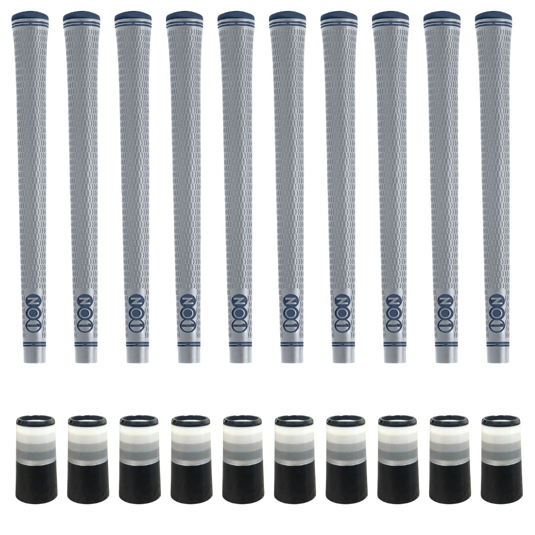 NO1 50 Series Silver Grip & Ferrule Colorway Kit - Gray/Black Monochrome 10 Piece Kit