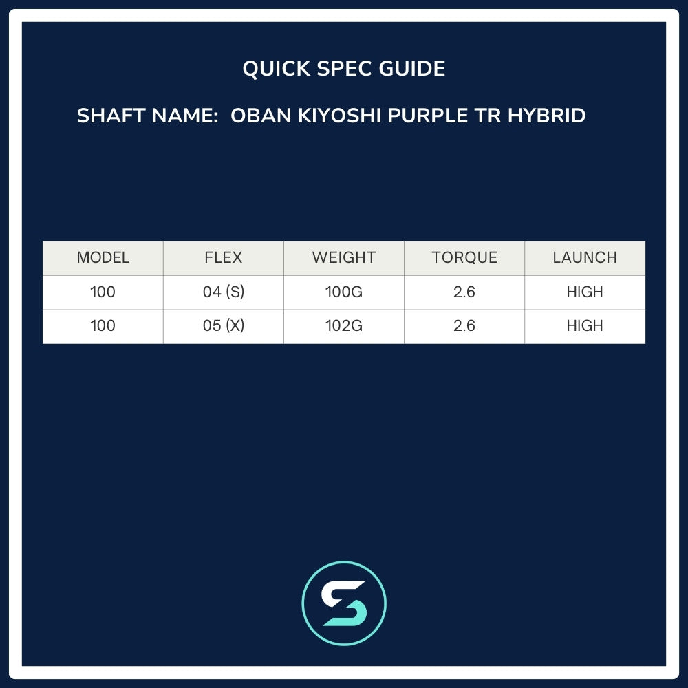 Oban Kiyoshi Purple Tour Reserve Hybrid Shaft Spec Chart