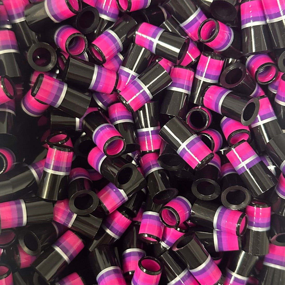 Purple Monochrome Ferrules - Black