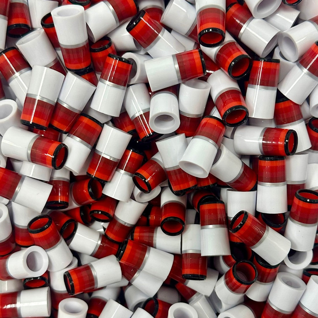 Red Monochrome Series Ferrules - White Base
