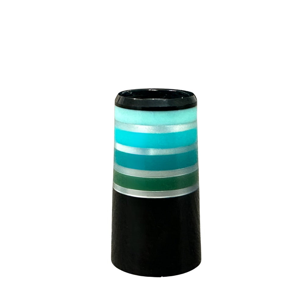 Teal-Silver Alloy Series Golf Ferrule - Black Base