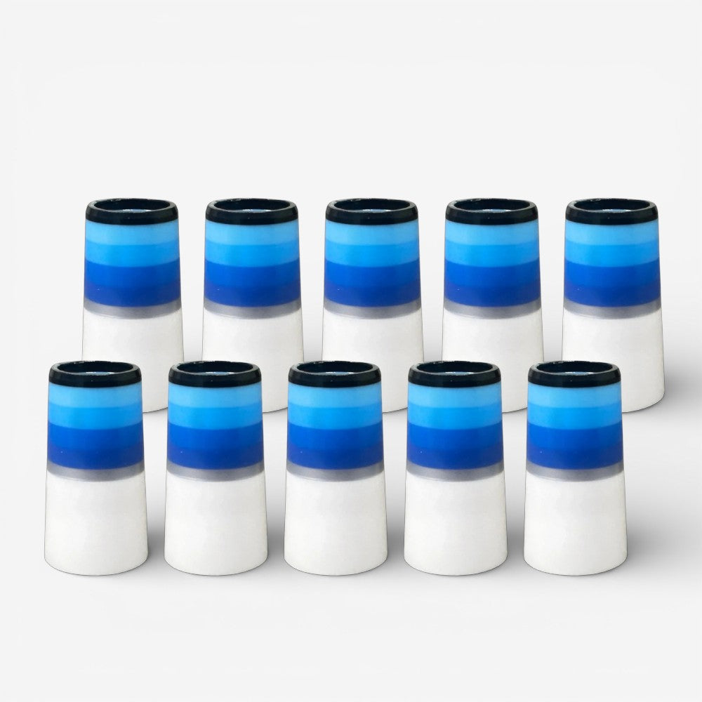 Monochrome Blue White Golf Ferrule Pack of 10