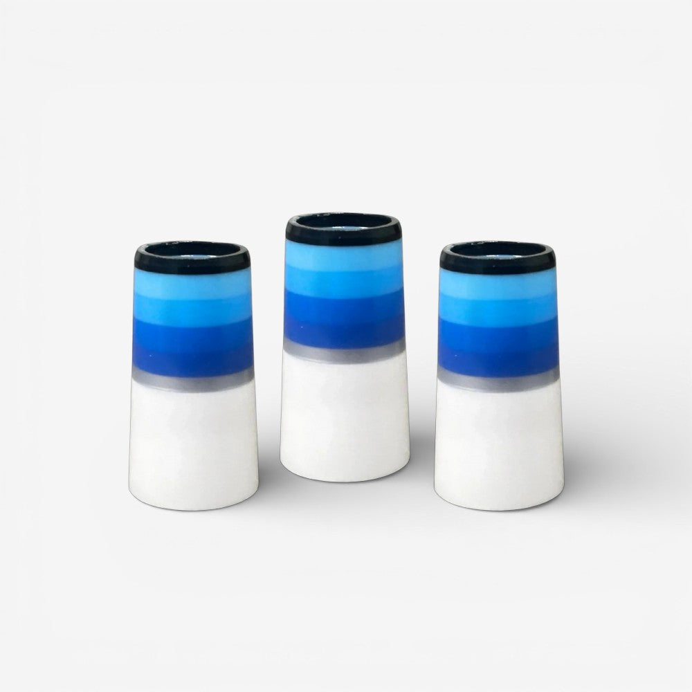 Monochrome Blue White Golf Ferrule Pack of 3