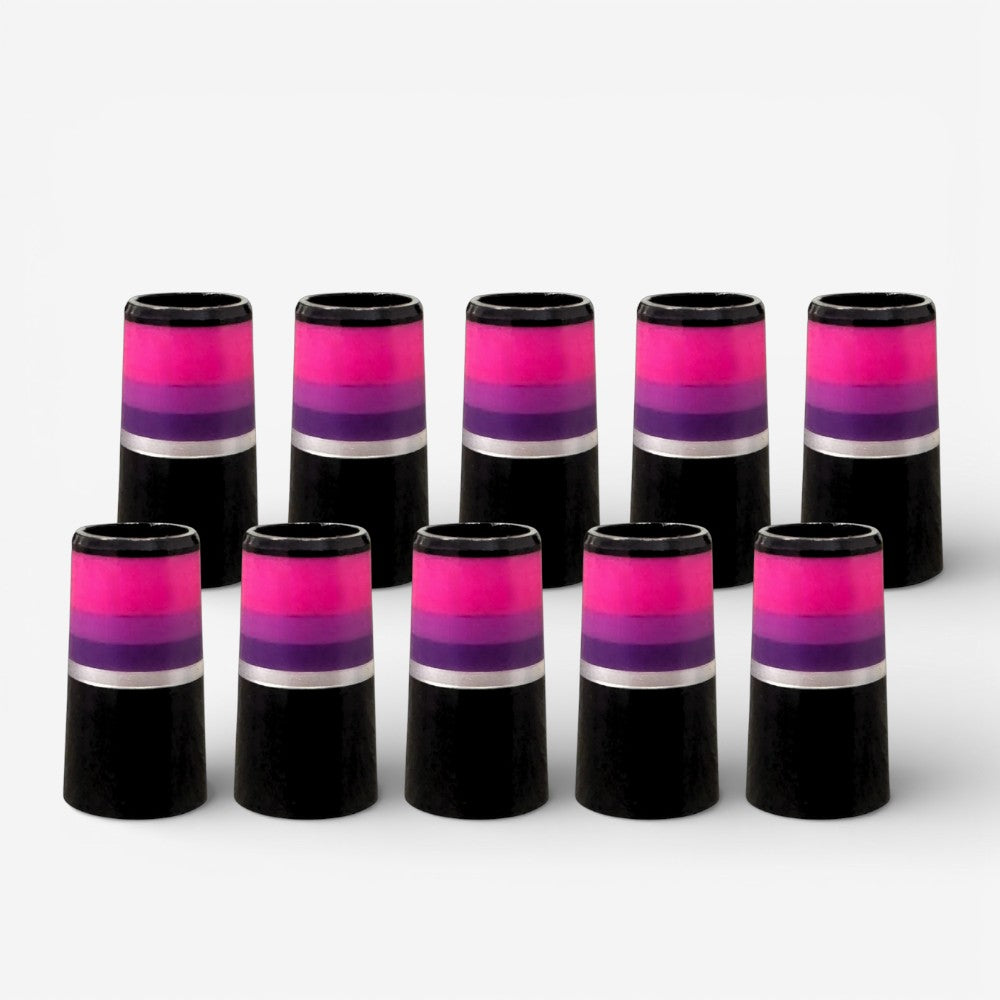 Monochrome Purple Golf Ferrule Set of 10