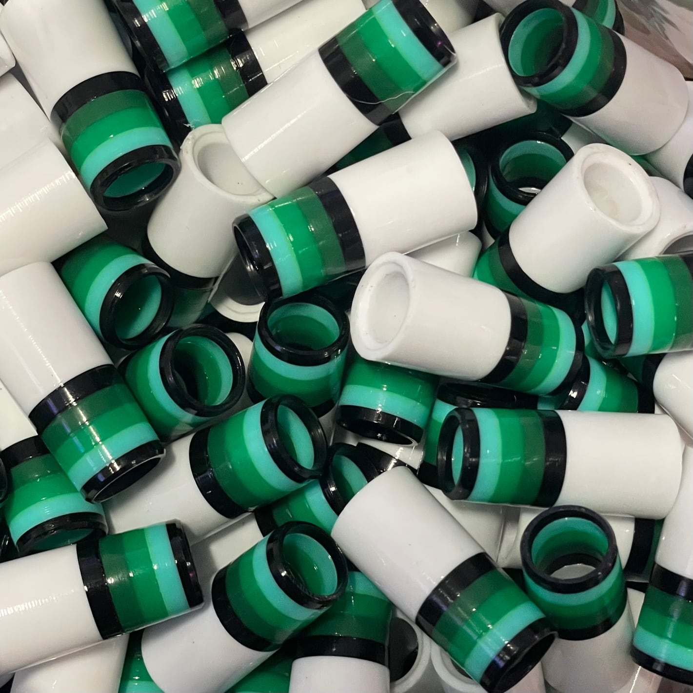 White and Green Golf Ferrules