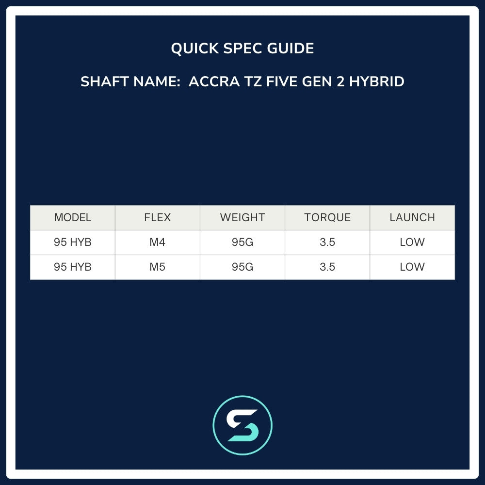 Accra TZ Five Gen 2 Hybrid Shaft Spec Chart