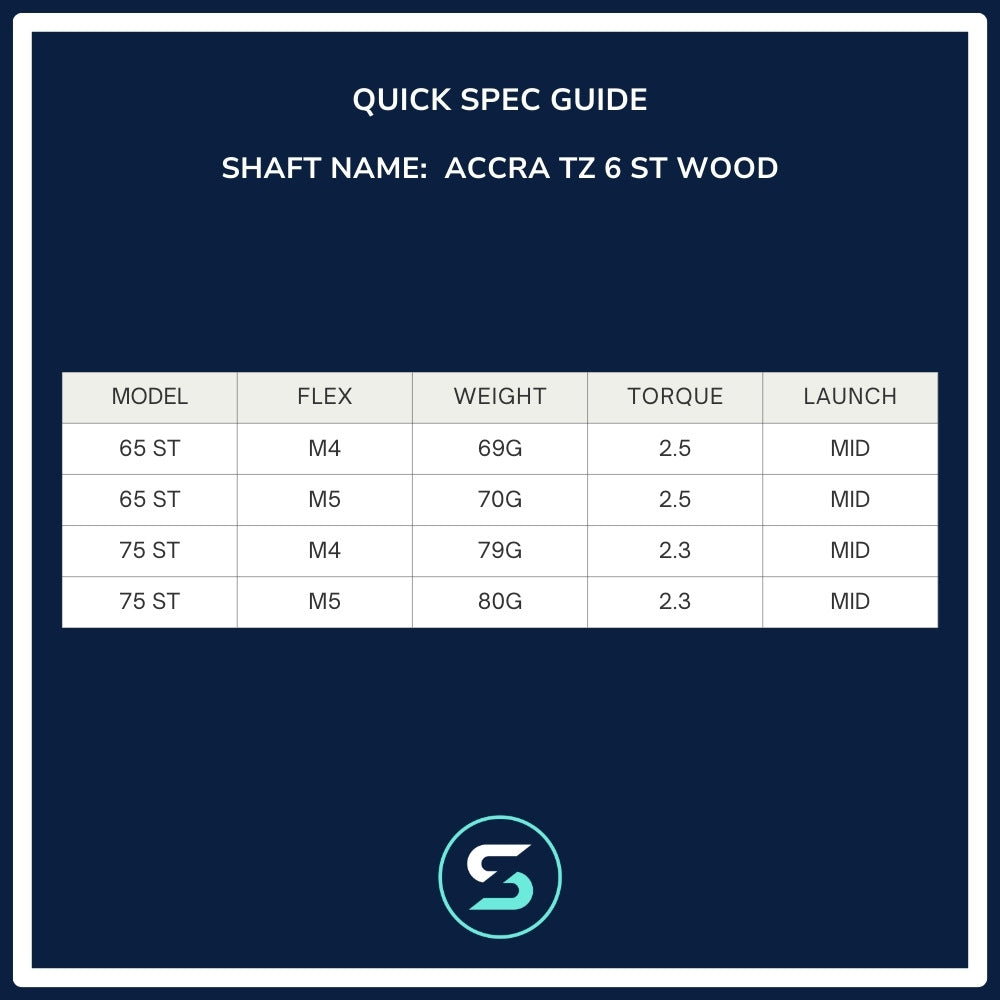 Accra TZ Six ST Red Gen 2 Wood Shaft Spec Chart