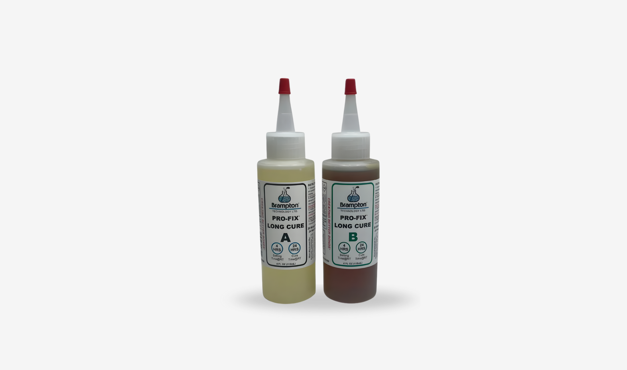 Golf epoxy supplies – Brampton Pro-Fix Long Cure A & B bottles.