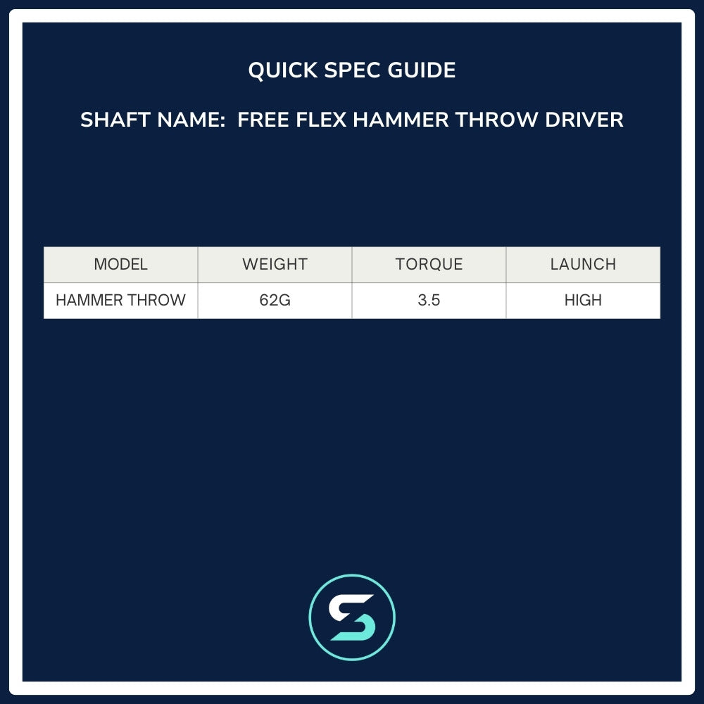 Free Flex Hammer Throw Blue/Red Wood Shaft Spec Chart