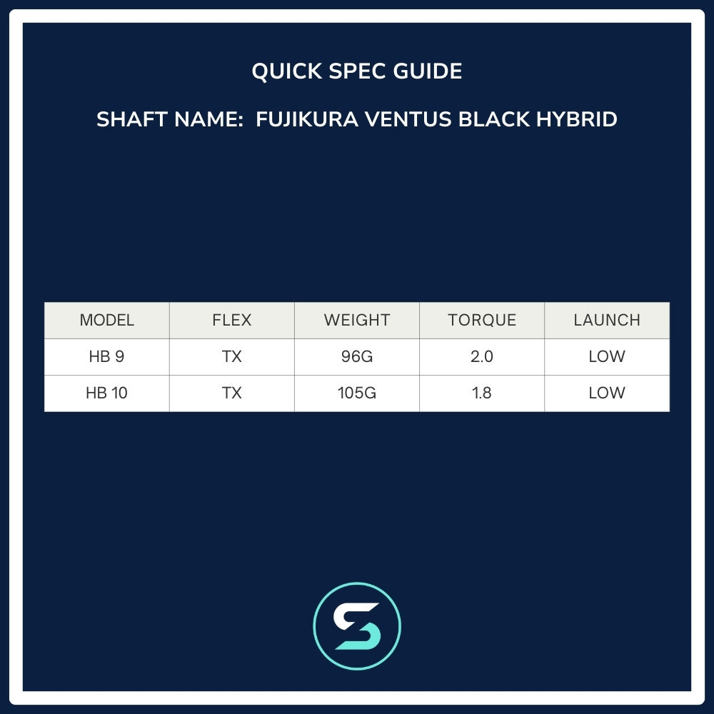 Fujikura Ventus Black Hybrid Shaft Spec Chart