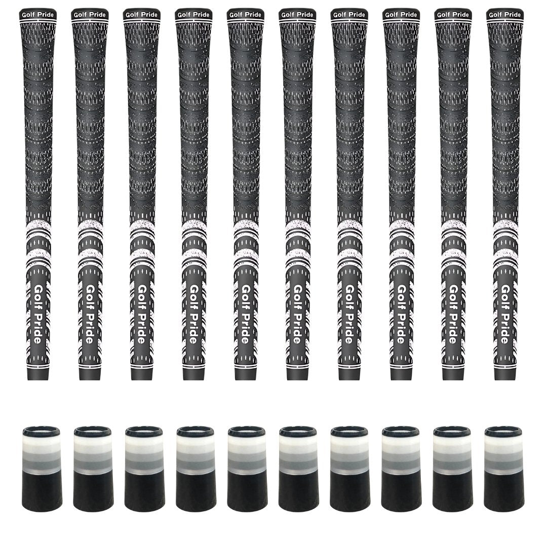 Golf Pride MCC Black Grip & Ferrule Colorway Kit - Gray Monochrome 10 Piece Kit
