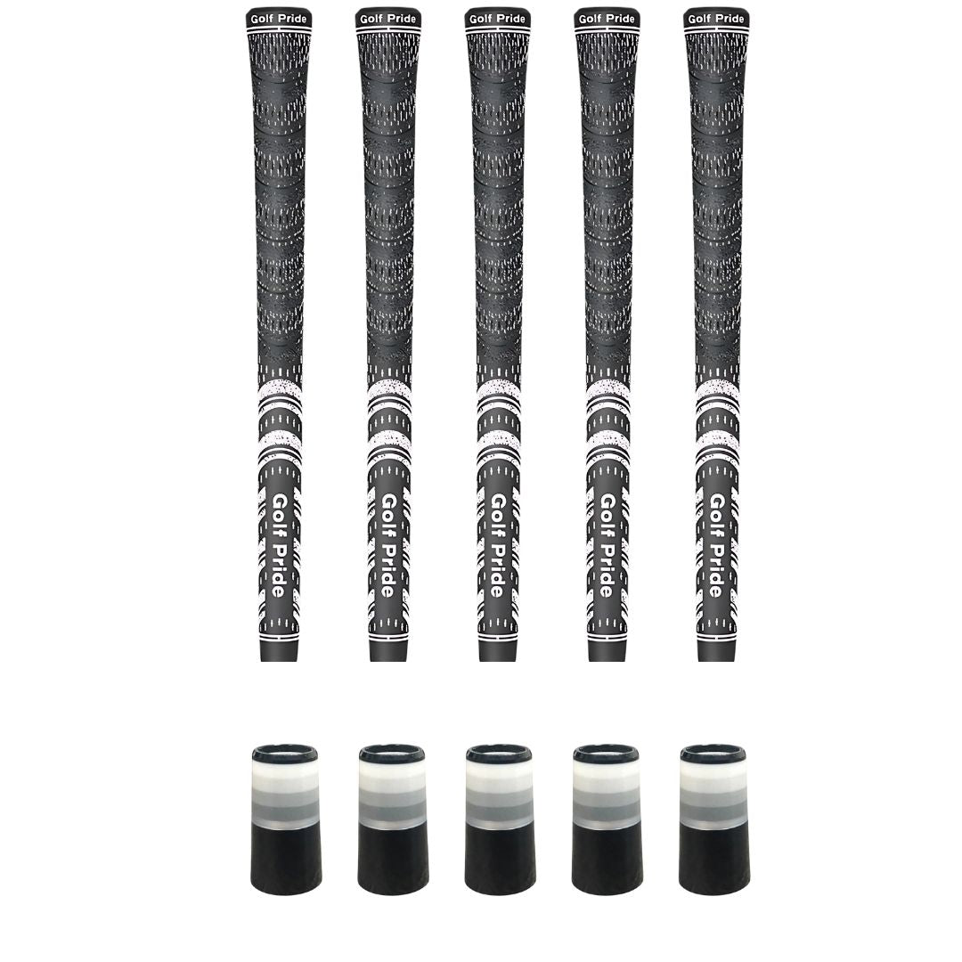 Golf Pride MCC Black Grip & Ferrule Colorway Kit - Gray Monochrome 5 Piece Kit