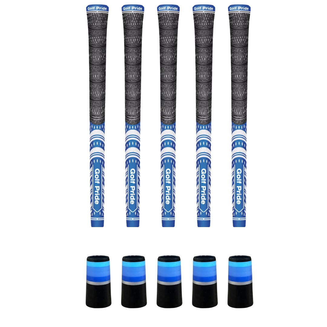 Golf Pride MCC Blue/White Grip & Ferrule Colorway Kit - Blue Monochrome 5 Piece Kit