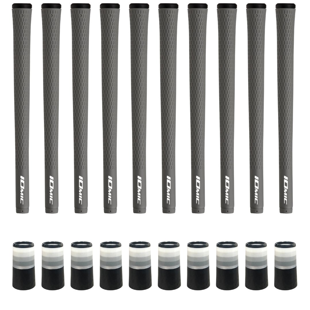 Iomic Sticky 2.3 Platinum Gray Grip & Ferrule Colorway Kit - Gray Monochrome 10 Piece Kit