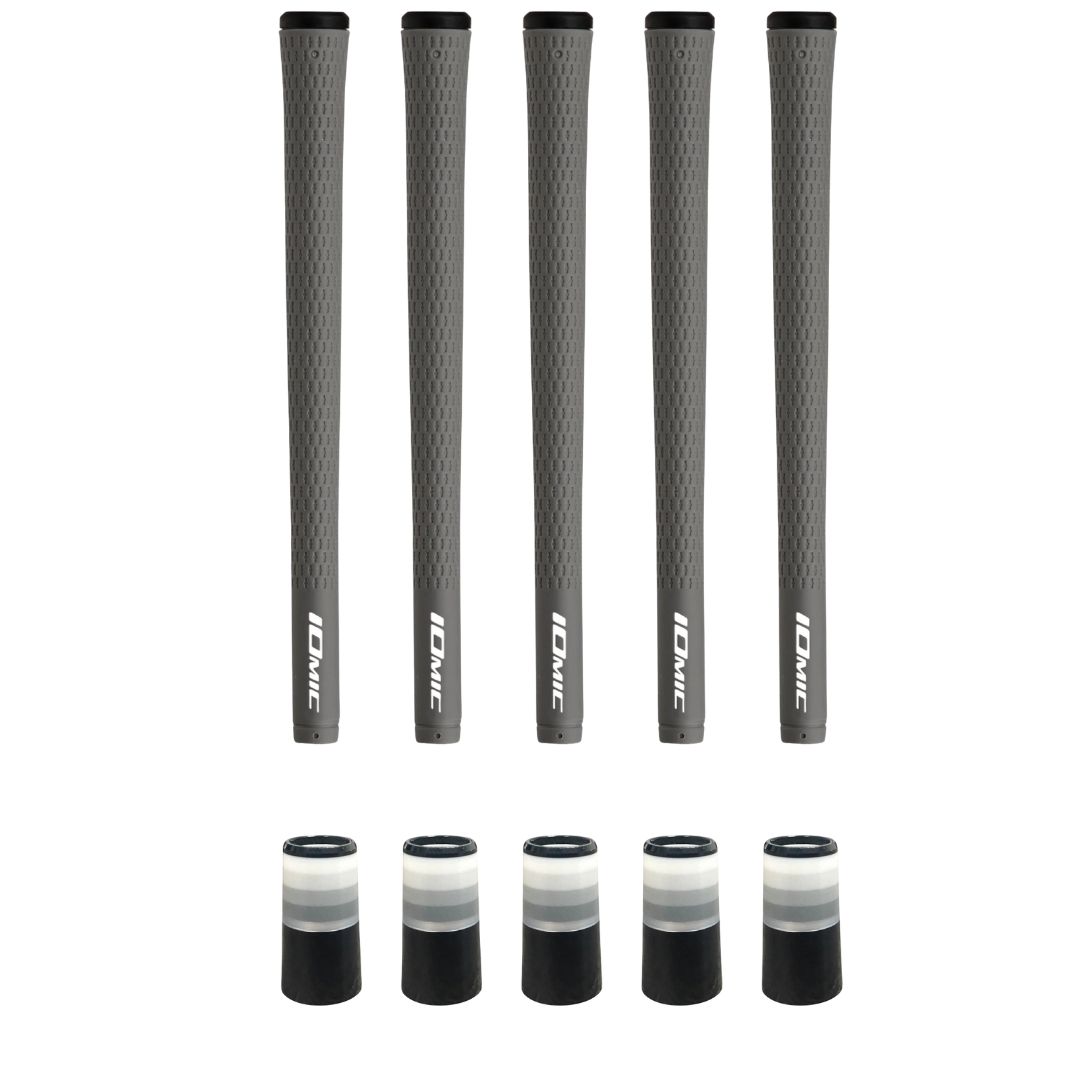Iomic Sticky 2.3 Platinum Gray Grip & Ferrule Colorway Kit - Gray Monochrome 5 Piece Kit