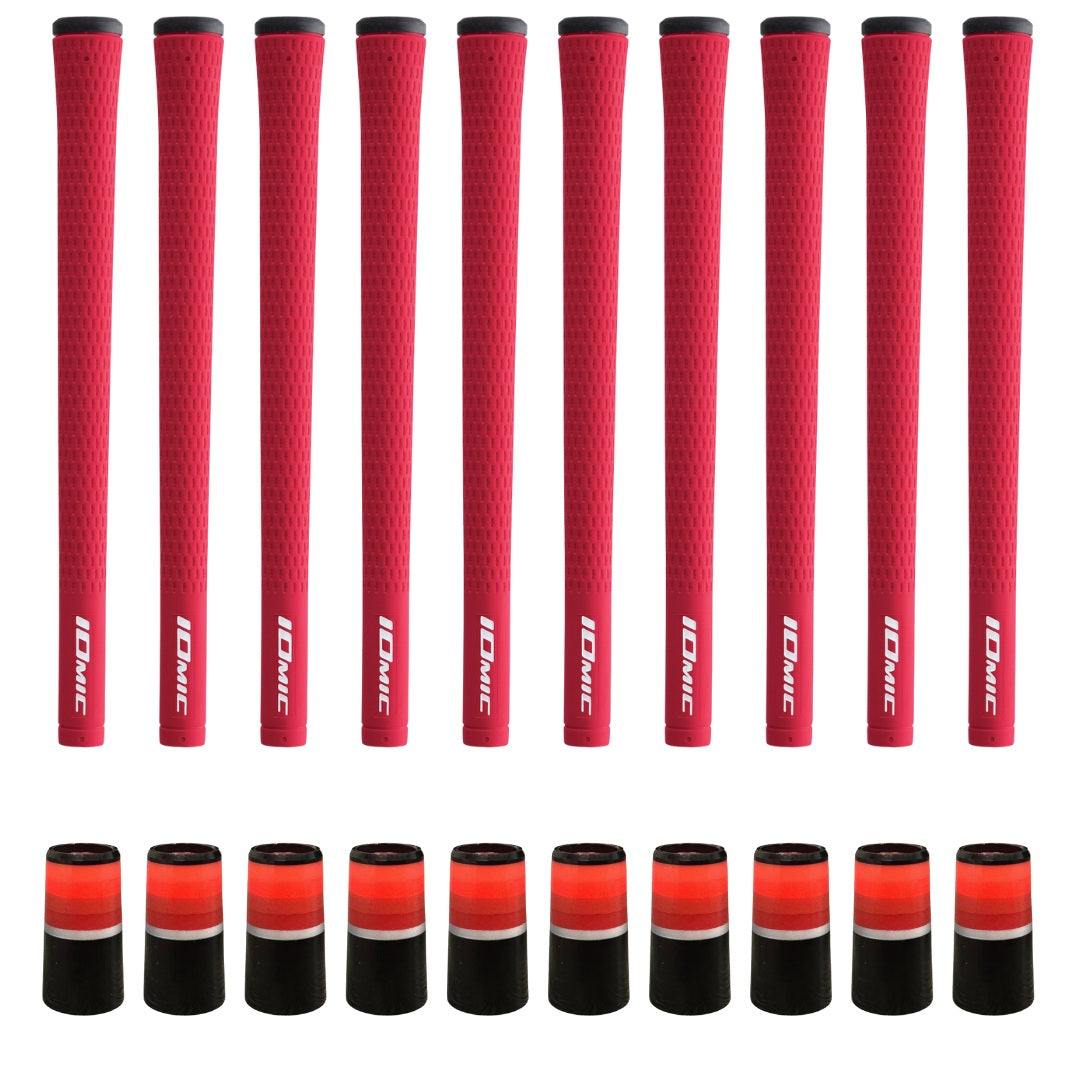 Iomic Sticky 2.3 Red Grip & Ferrule Colorway Kit - Red Monochrome 10 Piece Kit
