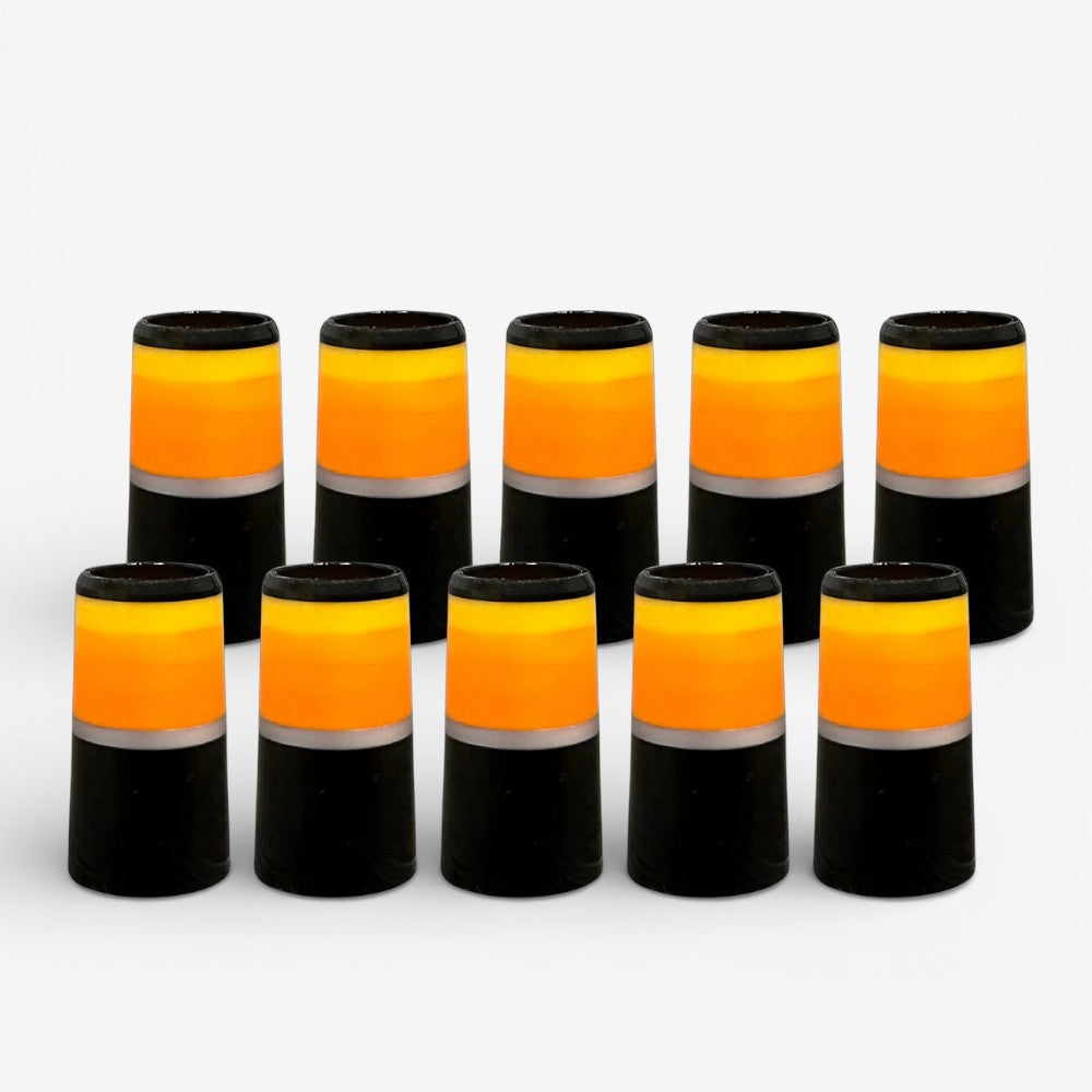 Monochrome – Orange (Black Base) Ferrules