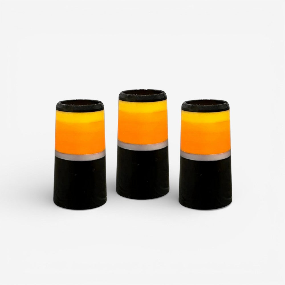 Monochrome – Orange (Black Base) Ferrules