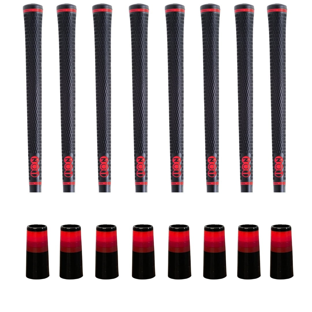 NO1 50 Black/Red Grip and Matching Ferrule Kit