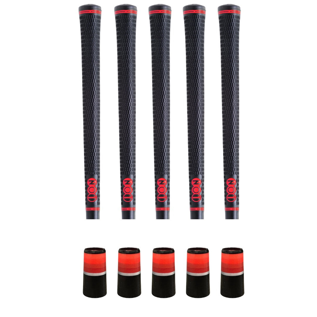 NO1 50 Pro Black/Red Grip & Ferrule Colorway Kit - Red Monochrome - 5 Piece Kit