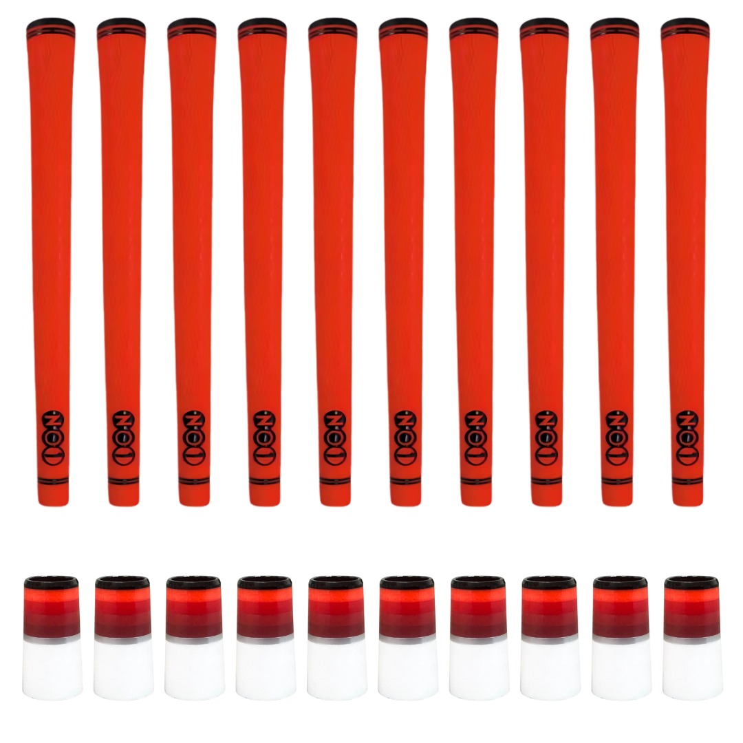 NO1 50 Series Red Grip & Ferrule Colorway Kit - Red/White Monochrome 10 Piece Kit