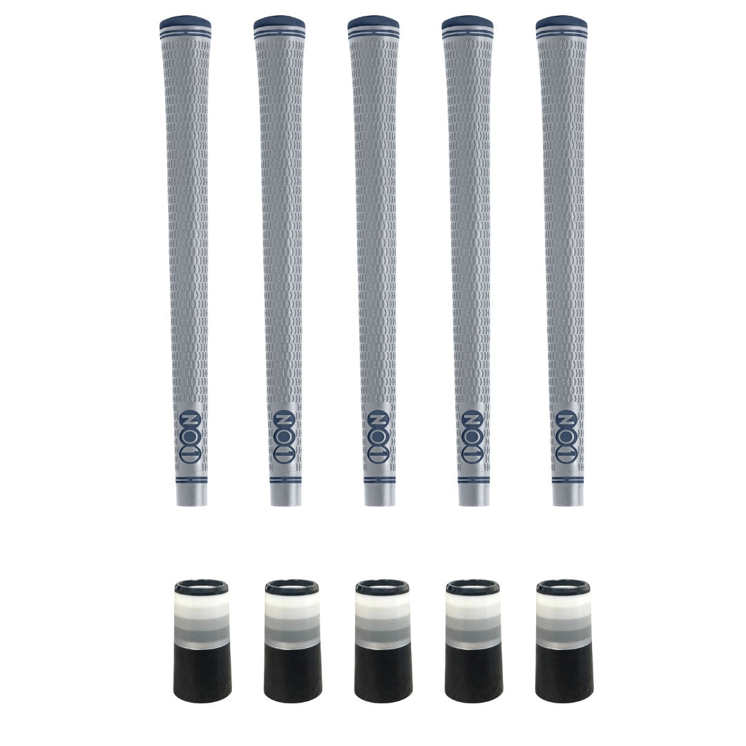 NO1 50 Series Silver Grip & Ferrule Colorway Kit - Gray/Black Monochrome 5 Piece Kit