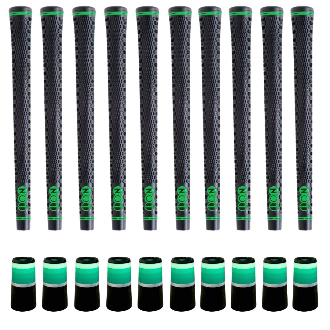 NO1 50 Pro Black/Green Grip & Ferrule Colorway Kit - Green Monochrome 10 Piece Kit