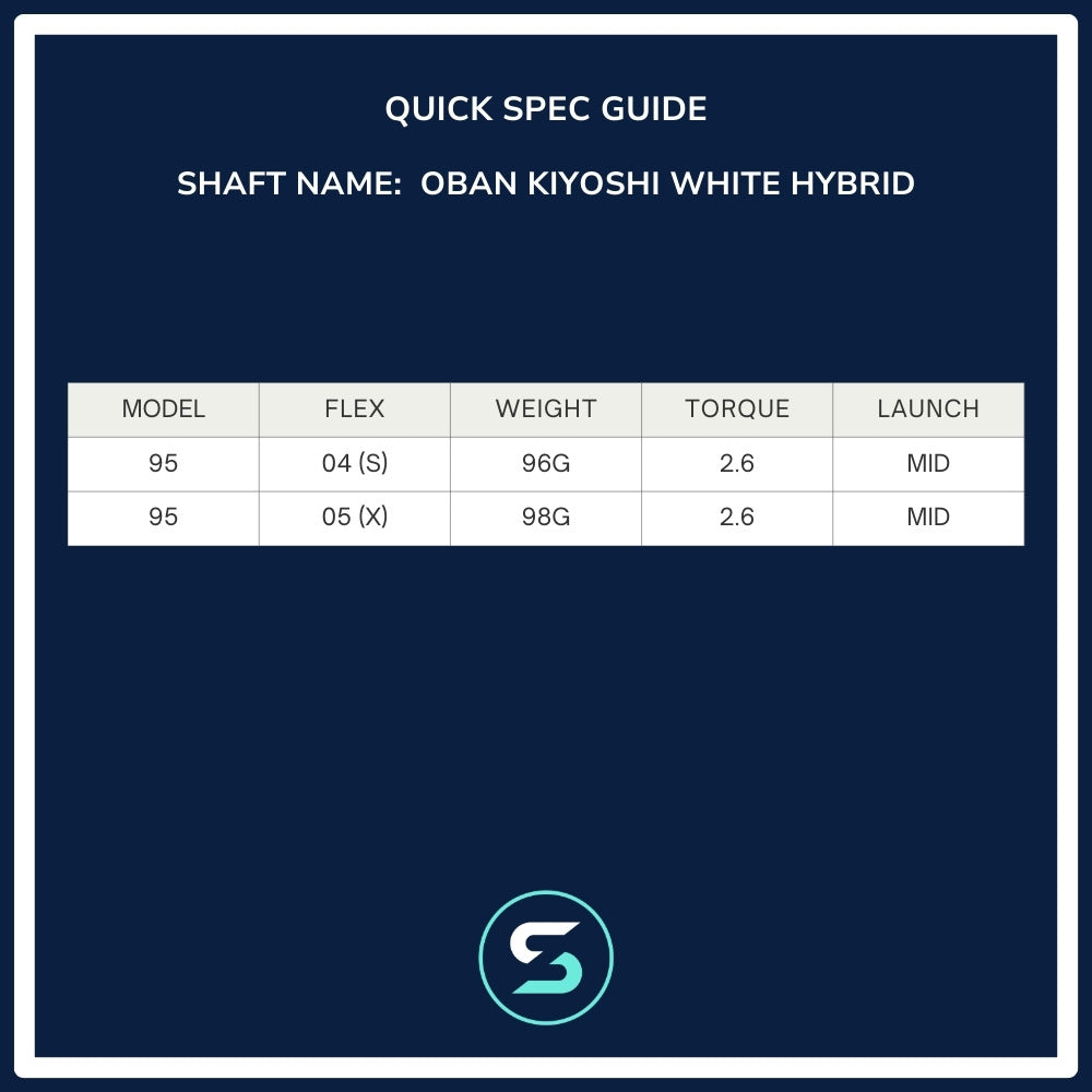 Oban Kiyoshi White Hybrid Shaft Spec Chart