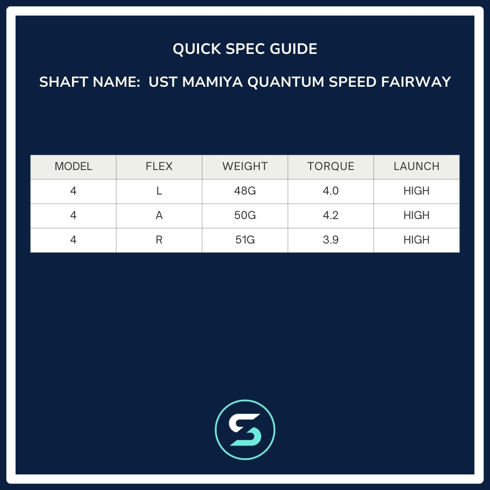 UST Mamiya Quantum Speed TSPX Concept Fairway Wood Shaft Spec Chart