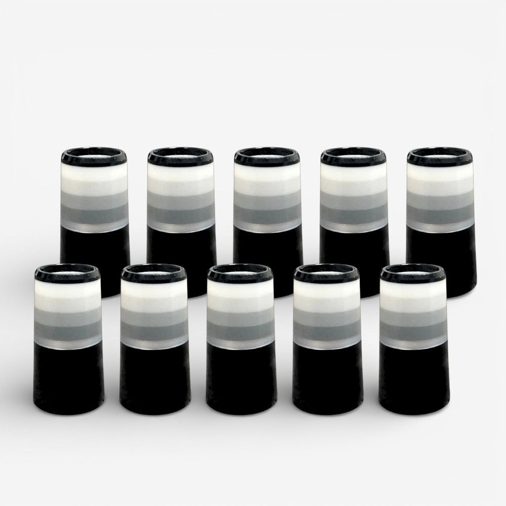 Monochrome Gray Golf Ferrules Pack of 10